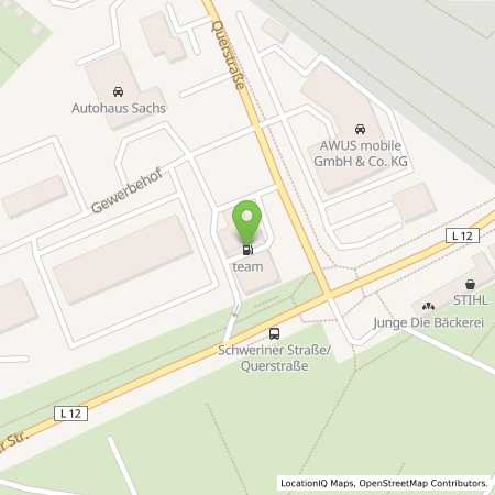 Standortübersicht der Benzin-Super-Diesel Tankstelle: Wismar (23970), Querstr. 1 in 23970, Wismar
