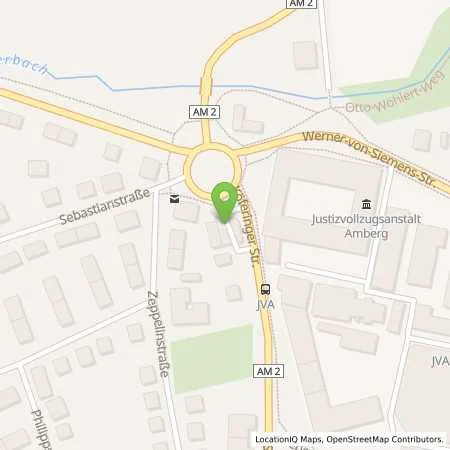 Standortübersicht der Tankstelle Amberg Köferinger Strasse 2 in 92224 Amberg