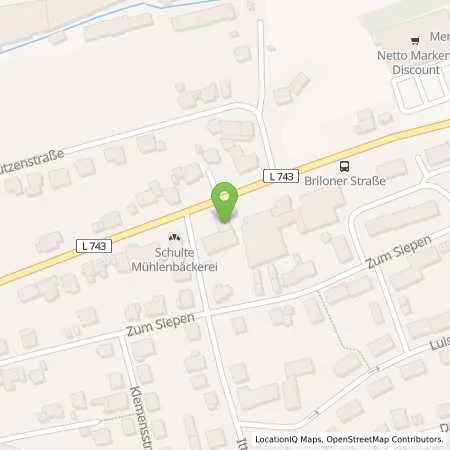 Standortübersicht der Tankstelle Aral Tankstelle in 59872 Meschede