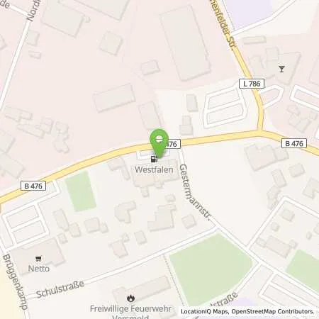 Standortübersicht der Tankstelle Reifen Krieger Inh. G. Krieger e.K. in 33775 Versmold