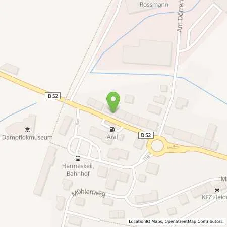 Standortübersicht der Tankstelle Aral Tankstelle in 54411 Hermeskeil