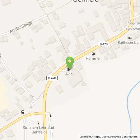 Standortübersicht der Tankstelle AVIA Tankstelle in 91486 Uehlfeld