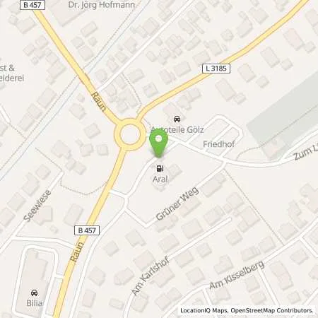 Standortübersicht der Tankstelle Aral Tankstelle in 63667 Nidda
