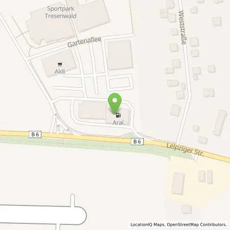 Standortübersicht der Tankstelle Aral Tankstelle in 04827 Machern