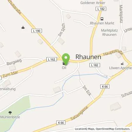 Standortübersicht der Tankstelle OIL! Tankstelle Rhaunen in 55624 Rhaunen