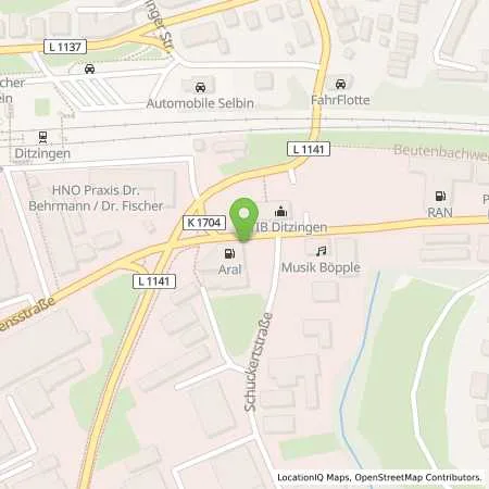 Standortübersicht der Tankstelle Aral Tankstelle in 71254 Ditzingen