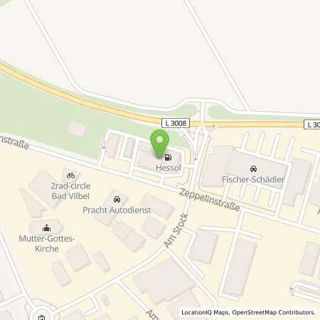 Standortübersicht der Tankstelle Hessol in 61118 Bad Vilbel