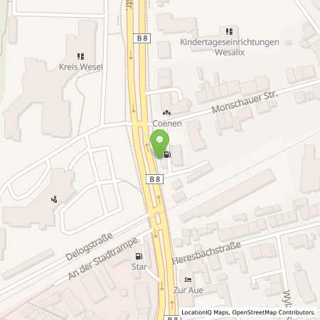 Standortübersicht der Benzin-Super-Diesel Tankstelle: Aral Tankstelle in 46483, Wesel