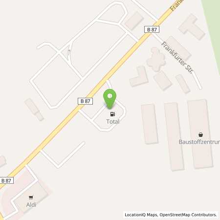 Standortübersicht der Benzin-Super-Diesel Tankstelle: TotalEnergies Herzberg in 04916, Herzberg