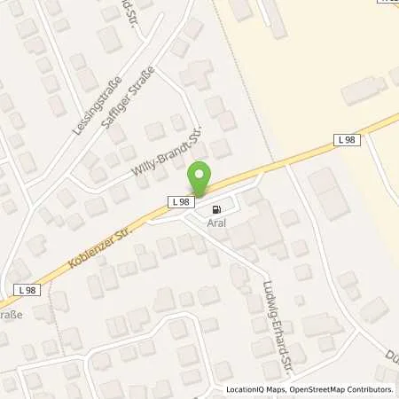 Standortübersicht der Tankstelle Aral Tankstelle in 56299 Ochtendung