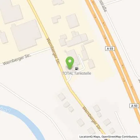 Standortübersicht der Tankstelle TotalEnergies Pfreimd in 92536 Pfreimd