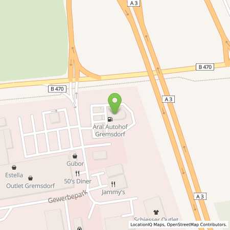 Standortübersicht der Benzin-Super-Diesel Tankstelle: Aral Tankstelle in 91350, Gremsdorf