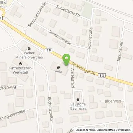 Standortübersicht der Tankstelle AVIA Tankstelle in 94342 Straßkirchen