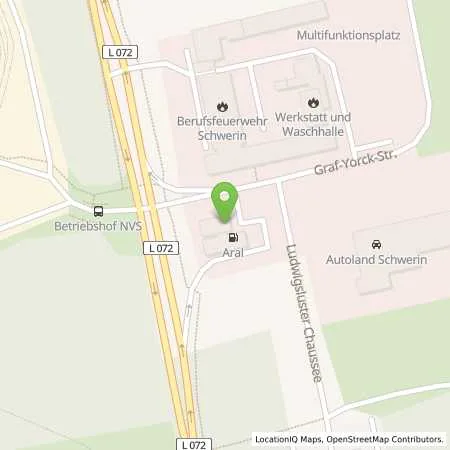 Standortübersicht der Tankstelle Aral Tankstelle in 19061 Schwerin