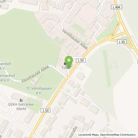 Standortübersicht der Tankstelle TotalEnergies Duesseldorf in 40627 Duesseldorf