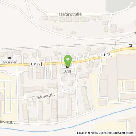 Standortübersicht der Tankstelle Aral Tankstelle in 73061 Ebersbach a. d. Fils
