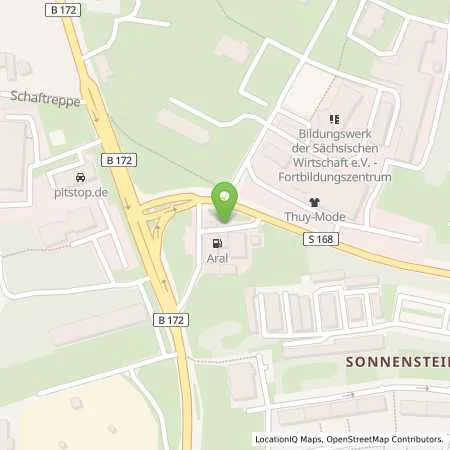 Standortübersicht der Tankstelle Aral Tankstelle in 01796 Pirna