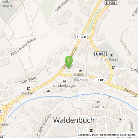 Standortübersicht der Benzin-Super-Diesel Tankstelle: Esso Tankstelle in 71111, WALDENBUCH