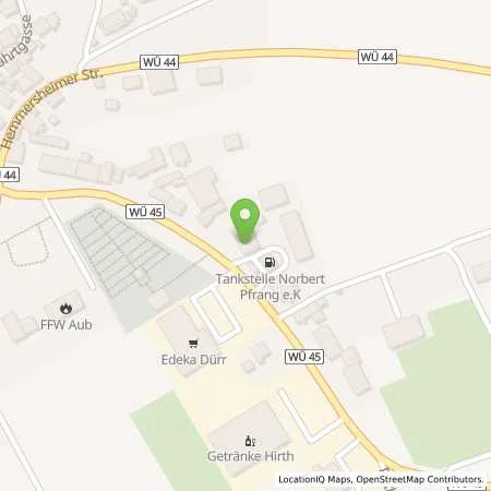 Standortübersicht der Tankstelle Autohaus Pfrang in 97239 Aub