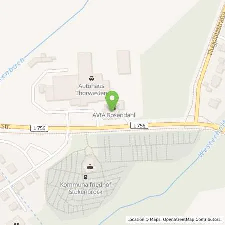 Standortübersicht der Tankstelle Fricke in 33758 Schloß Holte-Stukenbrock