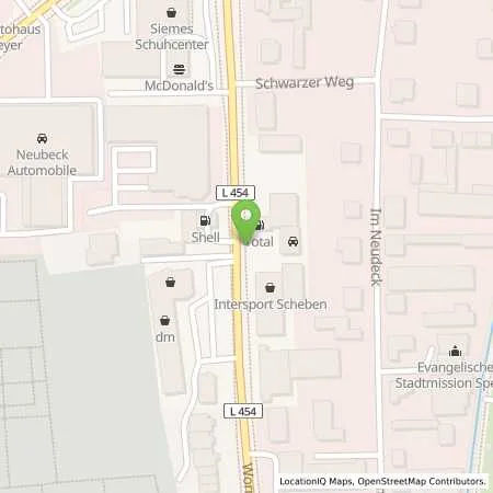 Standortübersicht der Tankstelle SPEYER, WORMSER LANDSTR. in 67346 Speyer