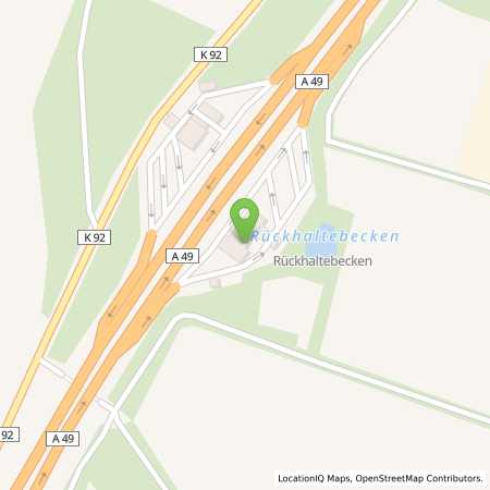 Standortübersicht der Benzin-Super-Diesel Tankstelle: Aral Tankstelle in 34295, Edermünde