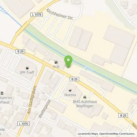 Standortübersicht der Tankstelle Aral Tankstelle in 73441 Bopfingen