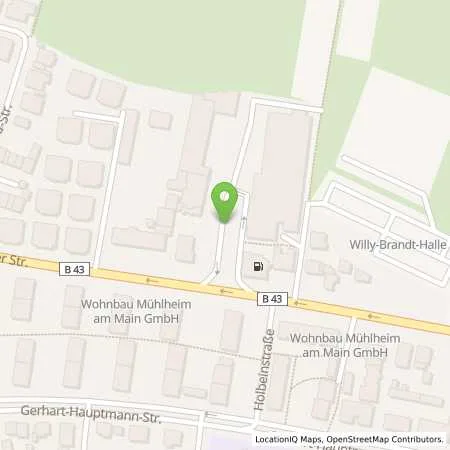 Standortübersicht der Tankstelle Mühlheim in 63165 Mühlheim