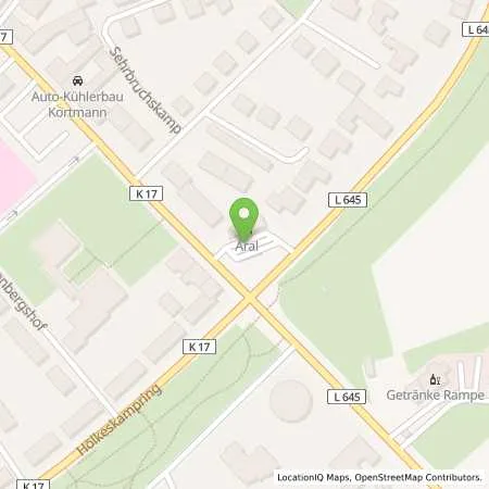 Standortübersicht der Tankstelle Aral Tankstelle in 44625 Herne