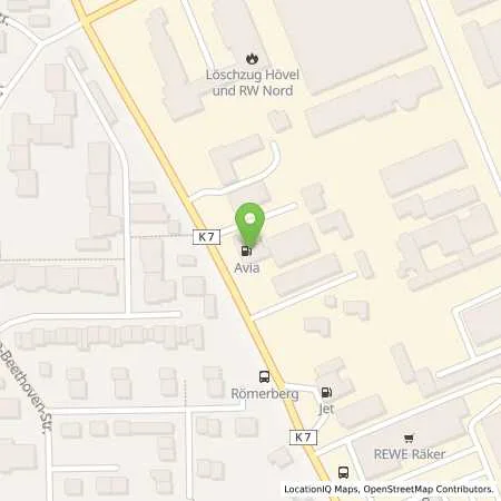 Standortübersicht der Tankstelle AVIA Tankstelle in 59075 Hamm