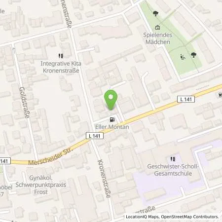 Standortübersicht der Tankstelle tank point Solingen in 42699 Solingen