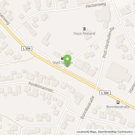 Standortübersicht der Tankstelle Shell Hopsten Ibbenbürener Str. 7 in 48496 Hopsten
