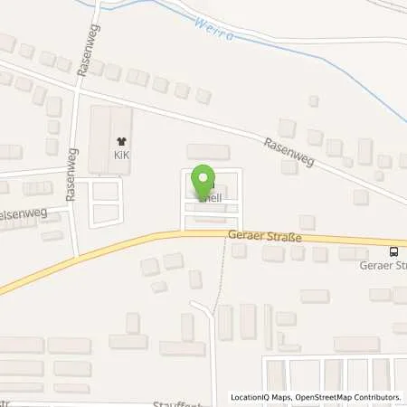 Standortübersicht der Tankstelle Shell Saalfeld Geraer Str. 1 A in 07318 Saalfeld