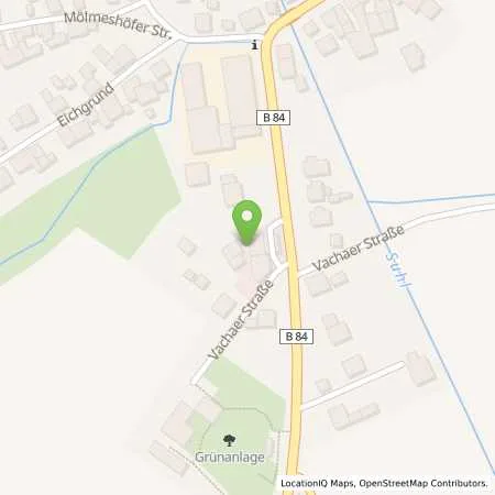 Standortübersicht der Tankstelle Guenther Tank in 99834 Marksuhl