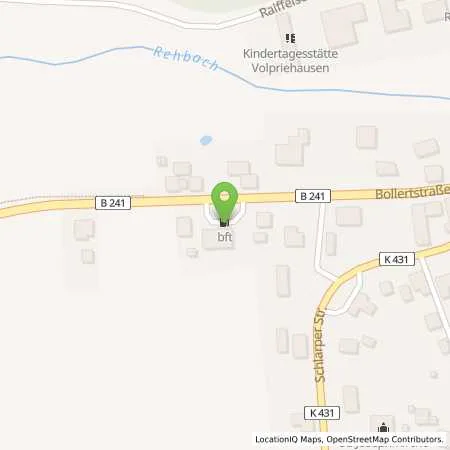 Standortübersicht der Tankstelle bft Volpriehausen in 37170 Volpriehausen