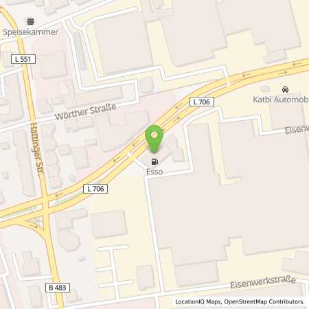 Standortübersicht der Benzin-Super-Diesel Tankstelle: Esso Tankstelle in 58332, SCHWELM