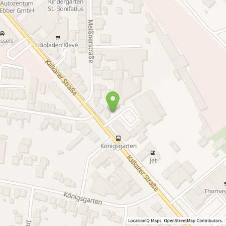 Standortübersicht der Tankstelle JET KLEVE KALKARER STR. 49 in 47533 KLEVE