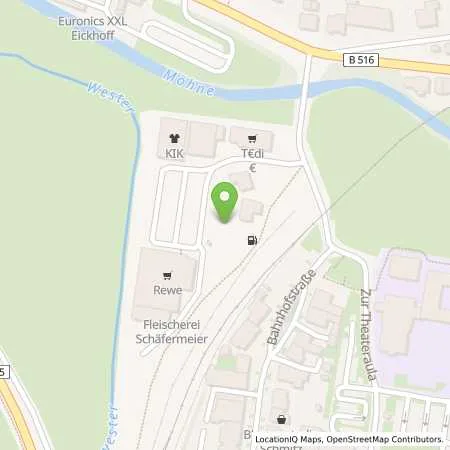 Standortübersicht der Tankstelle Karl Schmidt Mineraloele in 59581 Warstein