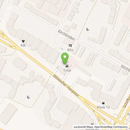 Standortübersicht der Tankstelle TotalEnergies Hamburg in 22111 Hamburg