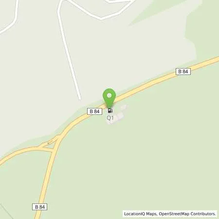 Standortübersicht der Tankstelle Q1 Tankstelle in 36460 Dorndorf