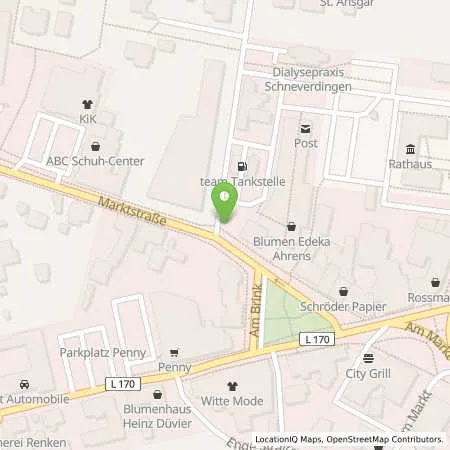 Standortübersicht der Tankstelle team Tankstelle Schneverdingen in 29640 Schneverdingen