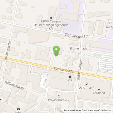 Standortübersicht der Tankstelle JET NUERTINGEN EUROPASTR. 16 in 72622 NUERTINGEN