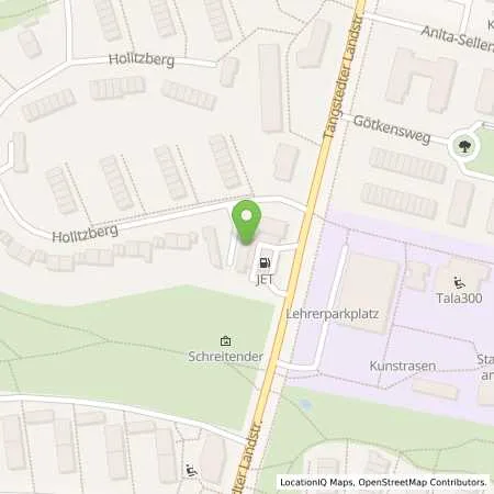 Standortübersicht der Tankstelle JET HAMBURG TANGSTEDTER LANDSTR. 433 in 22417 HAMBURG