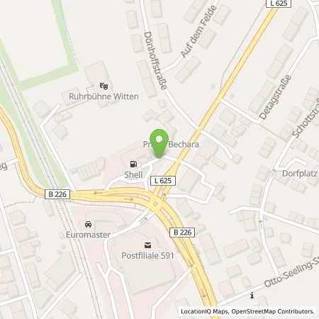 Standortübersicht der Tankstelle Shell Witten Bochumer Str. 2 in 58455 Witten