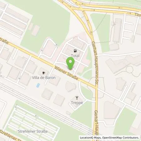 Standortübersicht der Tankstelle TotalEnergies Dresden in 01069 Dresden