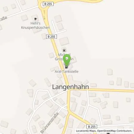 Standortübersicht der Tankstelle Aral Tankstelle in 56459 Langenhahn