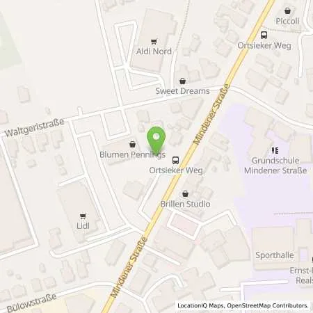 Standortübersicht der Tankstelle Esso Tankstelle in 32049 HERFORD