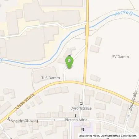 Standortübersicht der Tankstelle Shell Aschaffenburg Schillerstr. 58 in 63741 Aschaffenburg