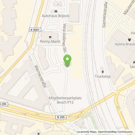 Standortübersicht der Tankstelle JET STUTTGART VERA-VOLLMER-STR. 2 in 70469 STUTTGART