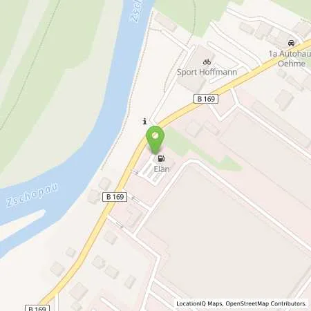 Standortübersicht der Tankstelle Elan Frankenberg in 09669 Frankenberg